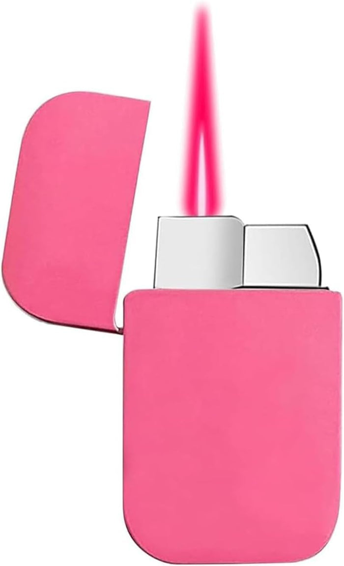 Torch Lighter. Pink Flame Lighter. Cute Pink Glitter Torch Windproof Cool Lighter. Metal Refillable Butane Lighter. Outdoor. Indoor. Camping. Candle. Birthday. Gift (Without Butane)