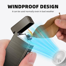 Electric Lighter USB Rechargeable Plasma Lighters Cool Pocket Lighter Men | Windproof Dual Arc. Battery Indicator. Christmas Stocking Stuffers. Birthday Gifts for Men Father Husband (Gunmetal Gray)