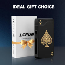 Electric Lighter Rechargeable Plasma Lighter Men Cool Ace Pocket Lighters | Windproof Dual Arc. Led Battery Display. USB Charging. Christmas Stocking Stuffers. Birthday Gifts for Men Father (Black Ace)