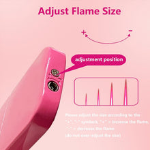 Torch Lighter. Pink Flame Lighter. Cute Pink Glitter Torch Windproof Cool Lighter. Metal Refillable Butane Lighter. Outdoor. Indoor. Camping. Candle. Birthday. Gift (Without Butane)
