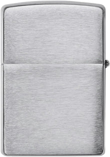 Zippo Classic Brushed Chrome Pocket Lighter - Windproof & Refillable Flip-Top Metal Lighter - Everyday Use Pocket Lighters - Luxury Lighters Made in USA