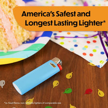 BIC Maxi Pocket Lighters. Dependable. Long-Lasting. 10-Pack. Assorted | Colors May Vary. Tested and Safe. Child-Resistant Design. Variety of Designs. Lasts Up to 3.000 Lights